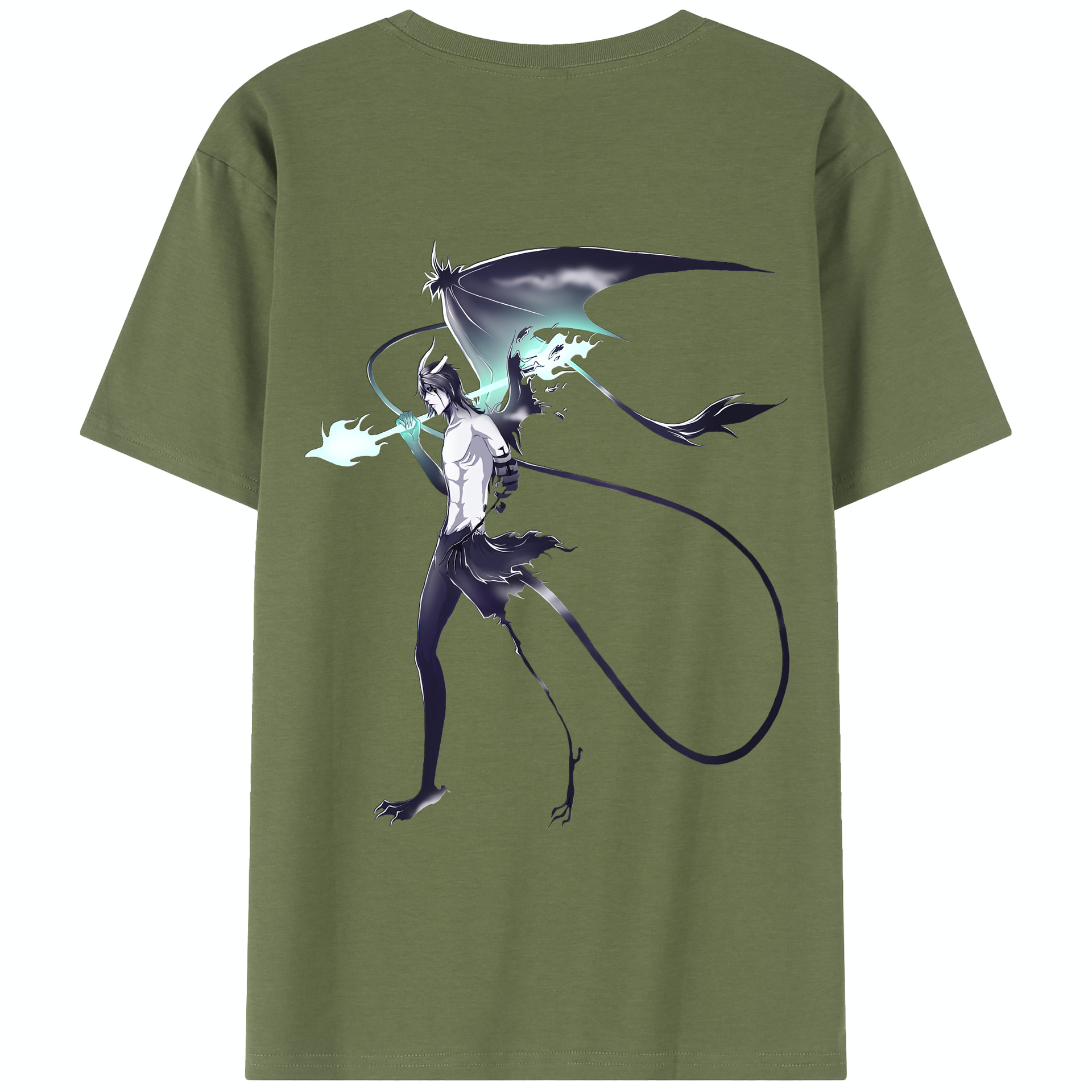 （画像用） ブリーチ ウルキオラ·シファー BLEACH Ulquiorra cifer 綿100％半袖Tシャツ（背面プリント）